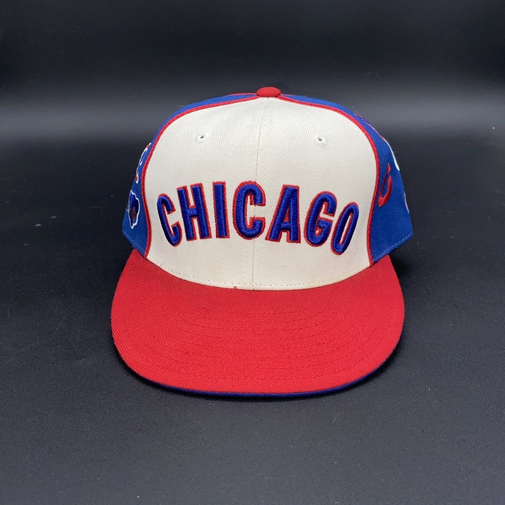 Chicago Cubs Hat Lot.   Fitted 7 1/8‎ Wool Cap Allover ++2 More Cubs Hats